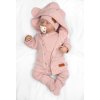 Bavlněná souprava pro miminko do porodnice 6D, Made with love, pudr. růžová (Velikost 50 (0-1m))