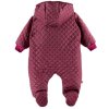 EEVI Dětská přechodová, prošívaná kombinéza s kapucí Bloom - bordó (Velikost 62 (2-3m))