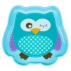 akuku plastovy talirek sova tyrkysovy