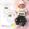 Body krátký rukáv Dejna Spící oči Mini máma - bílé (Velikost 74 (6-9m))