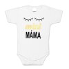 Body krátký rukáv Dejna Spící oči Mini máma - bílé (Velikost 74 (6-9m))