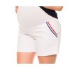 Be MaaMaa Těhotenské kraťasy Jeans Tommy - bílé s proužkem (Velikost oblečení S (36))
