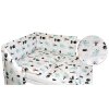 Baby Nellys 3-dílná sada Mantinel s povlečením - Srnečci, bílá (Velikost povlečení 120x90, Rozměry polštáře 40 x 60, Rozměry přikrývky 120 x 90)