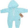 Z&Z Dětský teplákový overálek s kapucí, tyrkys (Velikost 74 (6-9m))
