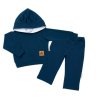 Tepláková souprava s kapucí a oušky,Baby Nellys granátová (Velikost 80 (9-12m))