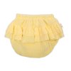 Baby Nellys 3-dílná mušelínová soupravička, body, kraťasky + čelenka GIRL, žlutá (Velikost 56 (1-2m))