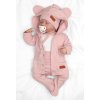 Bavlněná souprava pro miminko do porodnice 5D, Made with love, pudrová (Velikost 50 (0-1m))