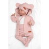 Bavlněná souprava pro miminko do porodnice 5D, Made with love, pudrová (Velikost 50 (0-1m))