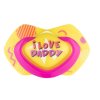 canpol babies 2 ks symetrickych silikonovych dudliku 6 18m neon love baby ruzovo zlute