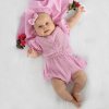 Baby Nellys 3-dílná mušelínová soupravička, body, kraťasky + čelenka GIRL, růžová (Velikost 68 (3-6m))