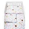 Baby Nellys 3-dílná sada Mantinel s povlečením - Kamarádi louky, bílá (Velikost povlečení 120x90, Rozměry polštáře 40 x 60, Rozměry přikrývky 120 x 90)