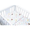Baby Nellys 3-dílná sada Mantinel s povlečením - Kamarádi louky, bílá (Velikost povlečení 120x90, Rozměry polštáře 40 x 60, Rozměry přikrývky 120 x 90)