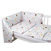 Baby Nellys 3-dílná sada Mantinel s povlečením - Kamarádi louky, bílá (Velikost povlečení 120x90, Rozměry polštáře 40 x 60, Rozměry přikrývky 120 x 90)