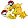 7ks narozeninové party balonky Pokémon Pikachu, žlutá