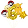 7ks narozeninové party balonky Pokémon Pikachu, žlutá