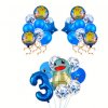 7ks narozeninové party balonky Pokémon Squirtle, modrá
