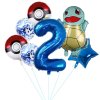 7ks narozeninové party balonky Pokémon Squirtle, modrá