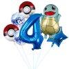 7ks narozeninové party balonky Pokémon Squirtle, modrá
