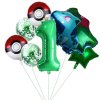 7ks narozeninové party balonky Pokémon Bulbasaur, zelená