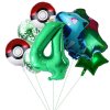 7ks narozeninové party balonky Pokémon Bulbasaur, zelená