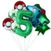 7ks narozeninové party balonky Pokémon Bulbasaur, zelená