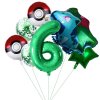 7ks narozeninové party balonky Pokémon Bulbasaur, zelená