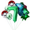 7ks narozeninové party balonky Pokémon Bulbasaur, zelená