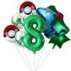 7ks narozeninové party balonky Pokémon Bulbasaur, zelená