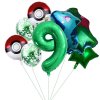 7ks narozeninové party balonky Pokémon Bulbasaur, zelená
