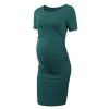 Pack of 3pcs Women s Side Ruched Maternity Clothes Bodycon Dress Mama Casual Short Sleeve Wrap 7