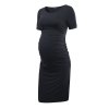 Pack of 3pcs Women s Side Ruched Maternity Clothes Bodycon Dress Mama Casual Short Sleeve Wrap 15