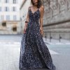 Dámské dlouhé šaty s leopardím vzorem