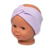 Baby Nellys Hand Made Dvouvrstvá žebrovaná čelenka, lila, 68/74 (Velikost 56/62 (0-3m))