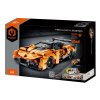 Stavebnice iM.MASTER 2v1 auto na zpětné natažení plast 278 dílků oranžové v krabici 29x20x6cm