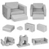 kreativni detska pohovka z mekkych polstaru skladaci modularni set 8 dilu seda