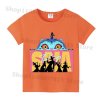 Dětské barevné tričko s potiskem KPop Demon Hunters (oranžové)
