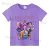Dětské barevné tričko s potiskem KPop Demon Hunters (fialové)