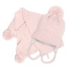 zimni cepicka s salou nature 0 6m pudrove ruzova