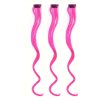 vlnity pricesek ruzovy se sponkou 35cm pink curly extension 3ks