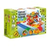 Garáž servis 3 patra + dráha 1,5m + 2 auta plast v krabici 59x40x15cm Wader