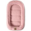 oboustranne hnizdecko s polstarkem teddy boucle pudrove ruzova