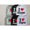 Čepice I love mama, I love papa