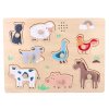 drevene zabavne vkladaci puzzle se zvukem farma