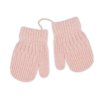 zimni kojenecke rukavicky se snurkou pudrove ruzove
