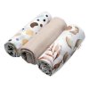 muselinove pleny 3ks lux baby nellys eukalyptus 70 x 80 cm bezova bila