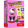 Domino papírové Hello Kitty 28 kartiček společenská hra v krabici 10x15x4cm