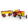 Traktor Zetor s valníkem červený na klíček kov 28cm Kovap v krabičce