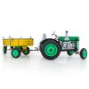 Traktor Zetor s valníkem zelený na klíček kov 28cm Kovap v krabičce