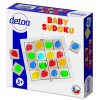 Baby sudoku logická hra dřevo 25ks v krabičce 15x15x4cm
