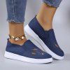 Dámské plátěné slip-on tenisky s výšivkou mrkviček